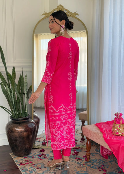Pink Embroidered Pant Style Suit