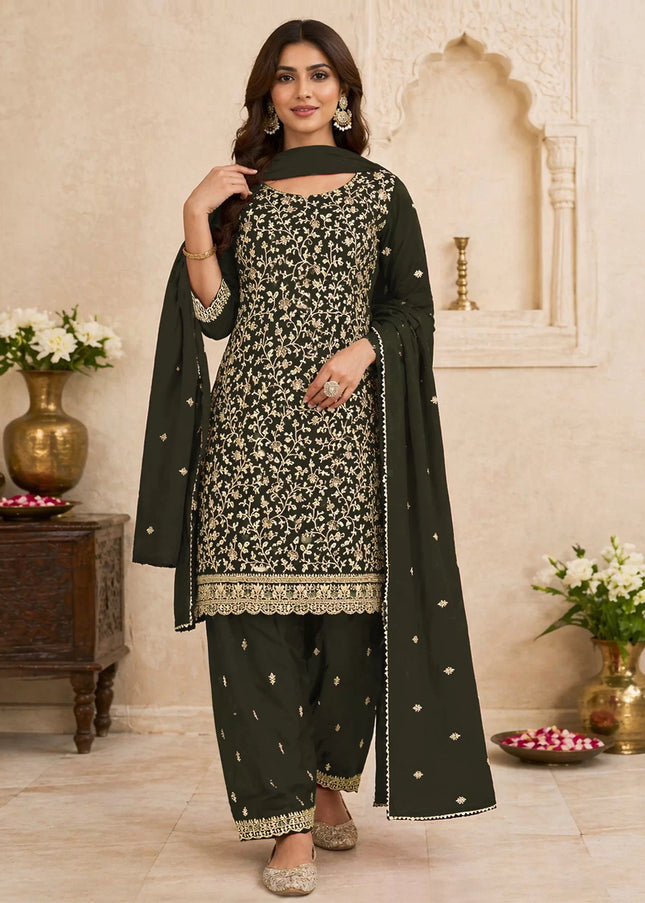 Gerogette Embroidered Pant Style Suit Series