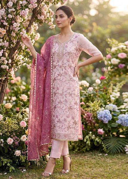Organza Embroidered Pant Style Suit Series