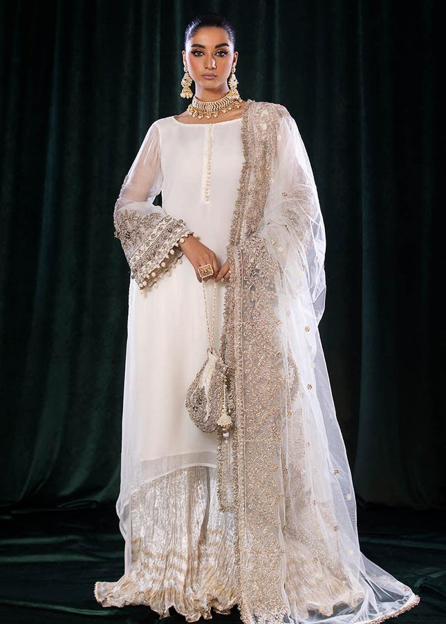 Crinkle Chiffon Hand Embroidered P-255