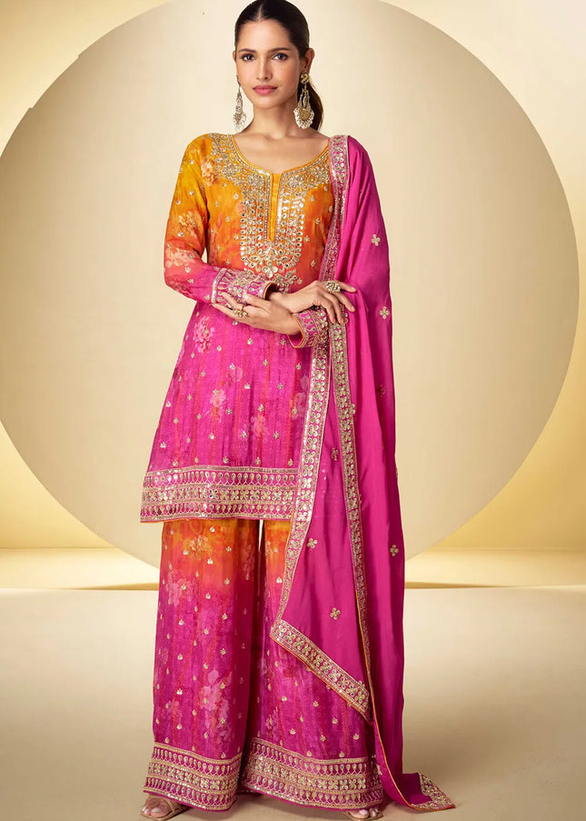 Chinnon Printed and Embroidered Palazzo Suit Series
