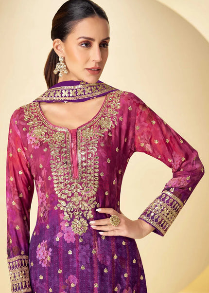 Chinnon Printed and Embroidered Palazzo Suit Series