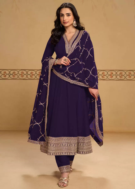 Georgette Embroidered Pant Style Suit Series