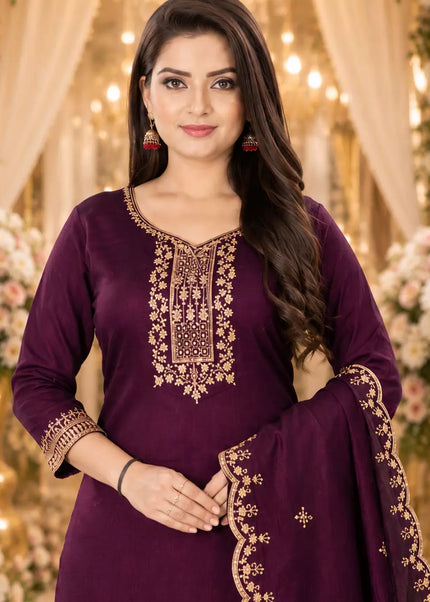 Cotton Blend embroidery Pant Style Suit Series