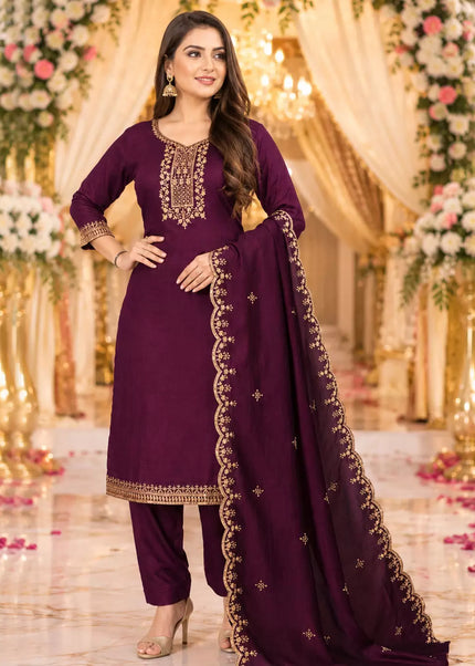 Cotton Blend embroidery Pant Style Suit Series