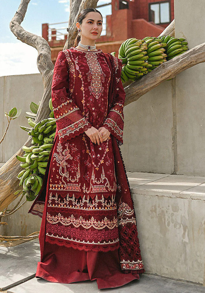 qalamkar red dress Qalamkar party wear, Qline & Qprints