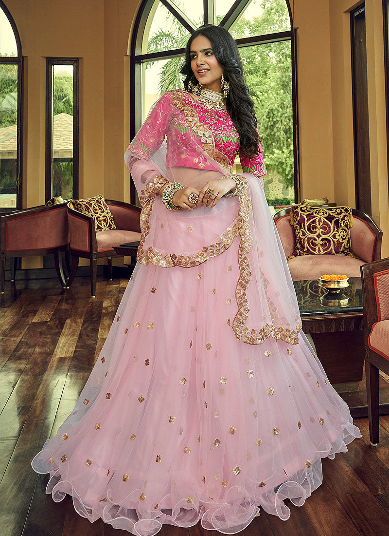 Light Pink Designer Bridal Lehenga Set - Rana's by Kshitija