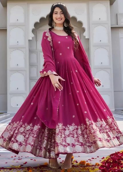 Georgette Embroidered Anarkali Gown Series