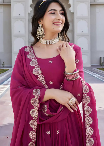 Georgette Embroidered Anarkali Gown Series