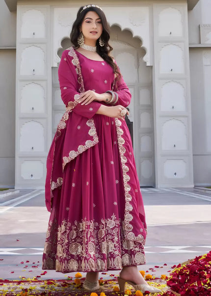 Georgette Embroidered Anarkali Gown Series
