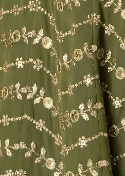 Green Embroidered Lehenga Choli