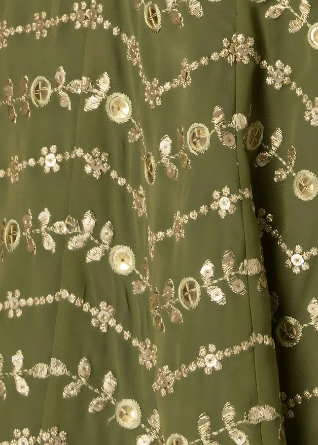 Green Embroidered Lehenga Choli