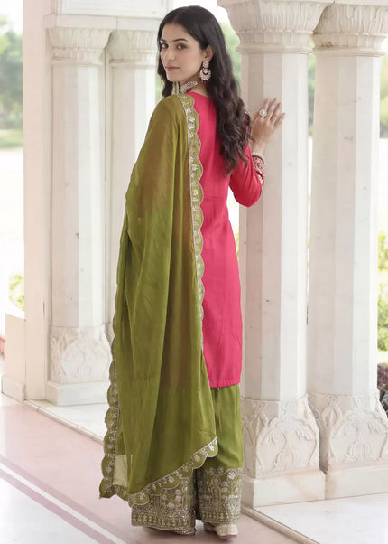 Chinnon Silk Embroidered Palazzo Suit Series