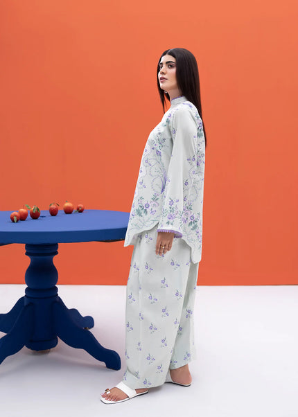 Amber Imran | Co-ords Printed Lawn - Frost