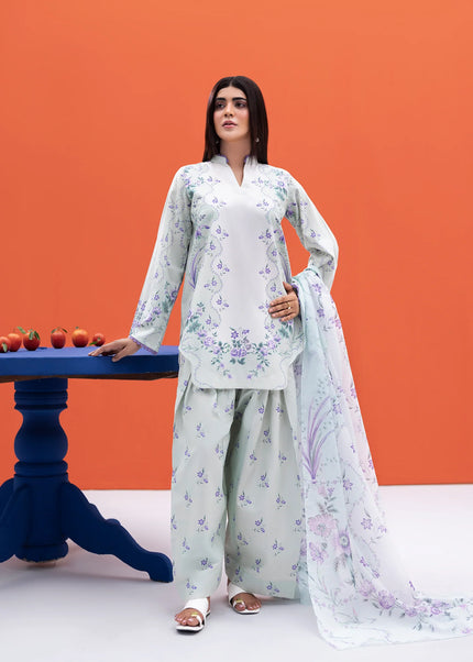 Amber Imran | Co-ords Printed Lawn - Frost