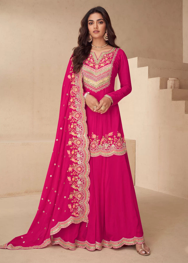 Chinnon Embroidered Sharara Suit Series