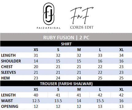 Faiza Faisal | Fnf Co-ord Edit - Ruby Fusion