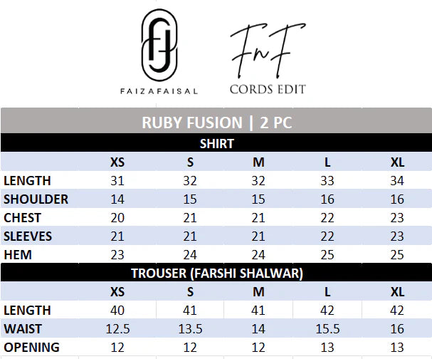 Faiza Faisal | Fnf Co-ord Edit - Ruby Fusion