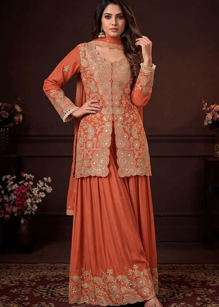 Chinnon Embroidered Sharara Suit Series