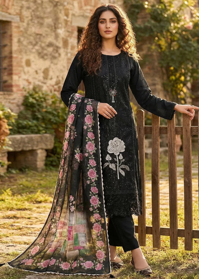 Silk Printed and Embroidered Pant Style Suit Series