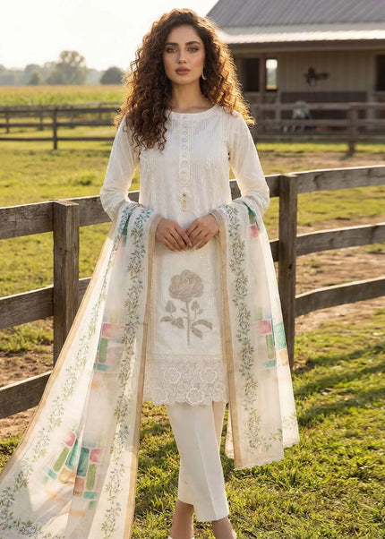 Silk Printed and Embroidered Pant Style Suit Series