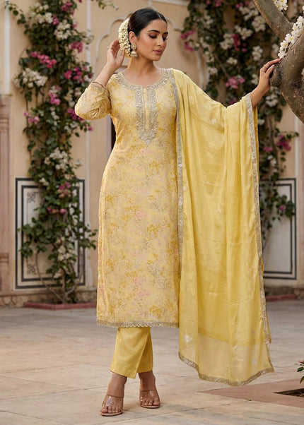 Modal Printed and Embroidered Pant Style Suit Series