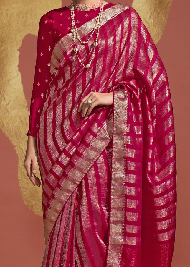 Pink Handloom Weaved Saree