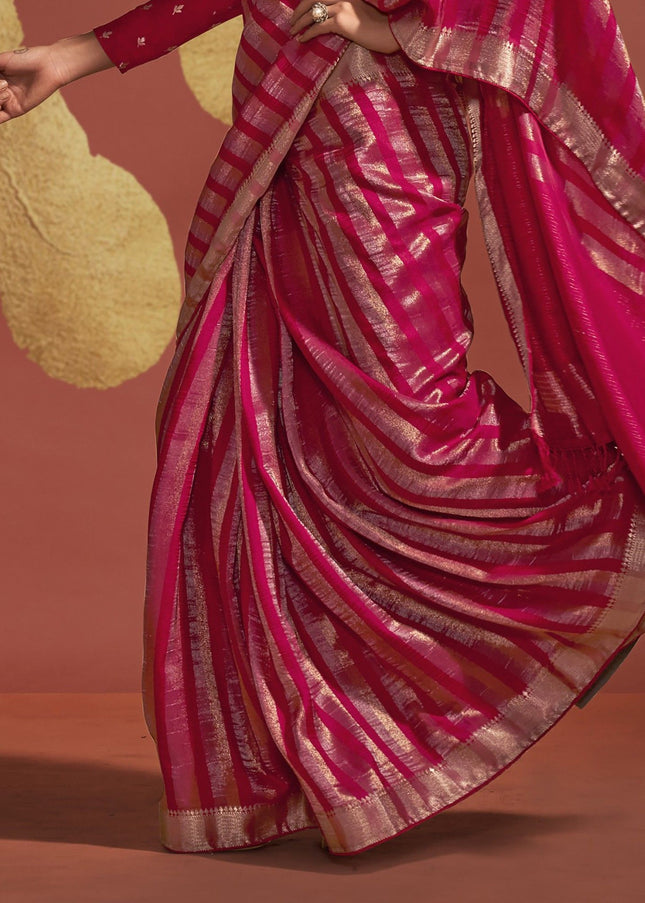 Pink Handloom Weaved Saree