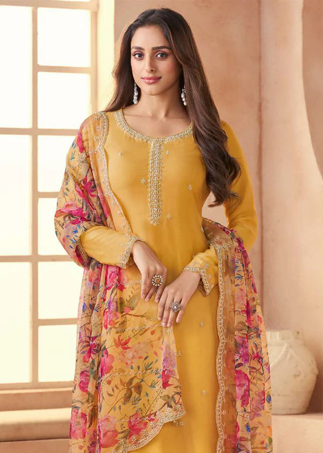Chiffon Printed and Embroidered Pant Suit Series
