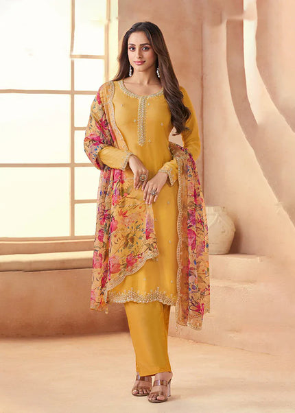 Chiffon Printed and Embroidered Pant Suit Series