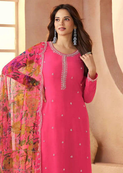 Chiffon Printed and Embroidered Pant Suit Series