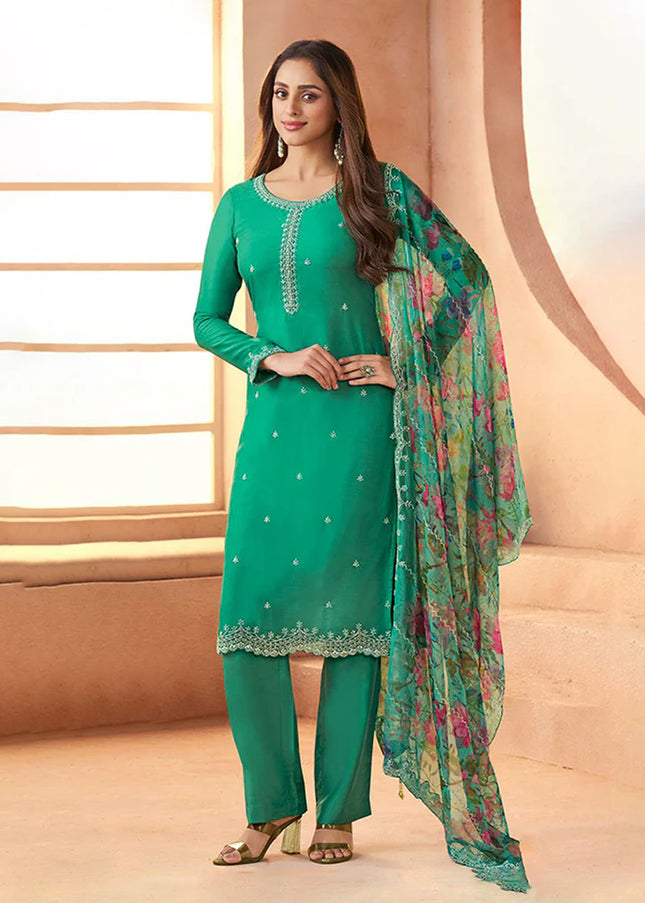 Chiffon Printed and Embroidered Pant Suit Series