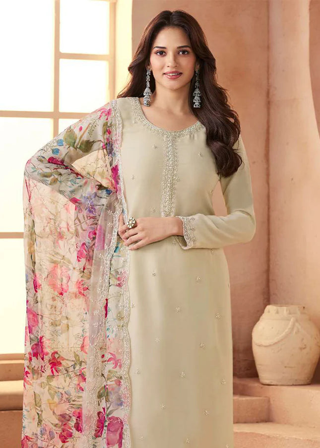 Chiffon Printed and Embroidered Pant Suit Series