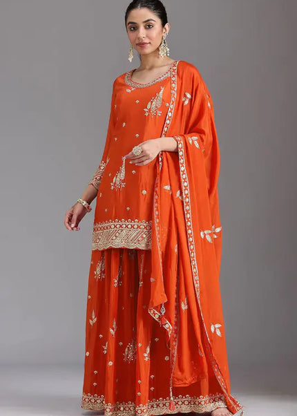 Chinnon Embroidered Sharara Suit Series
