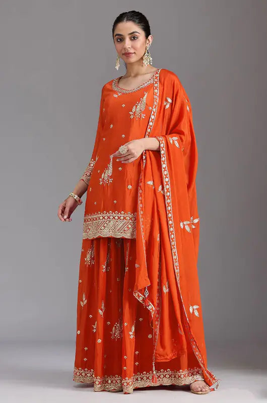 Chinnon Embroidered Sharara Suit Series