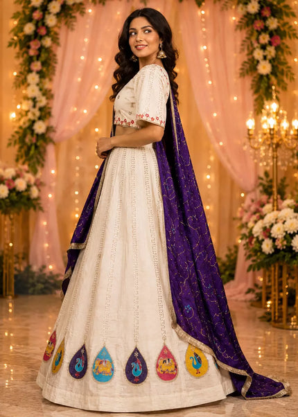 Vichitra Silk Embroidered Lehenga Choli Series