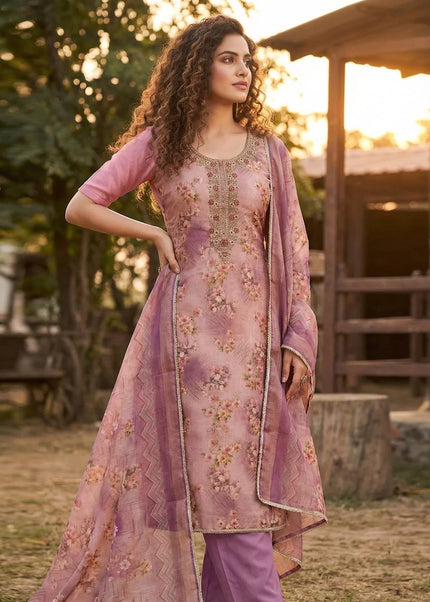 Viscose Printed and Embroidered Pant Style Suit Series