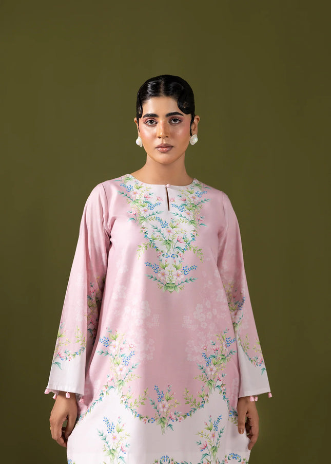 Amber Imran | Co-ords Printed Lawn - Pink Mist