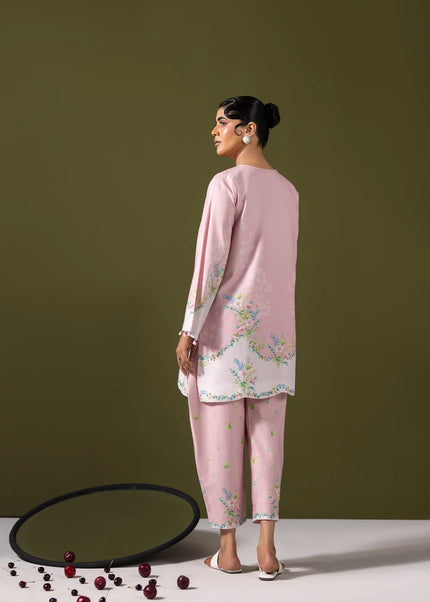 Amber Imran | Co-ords Printed Lawn - Pink Mist