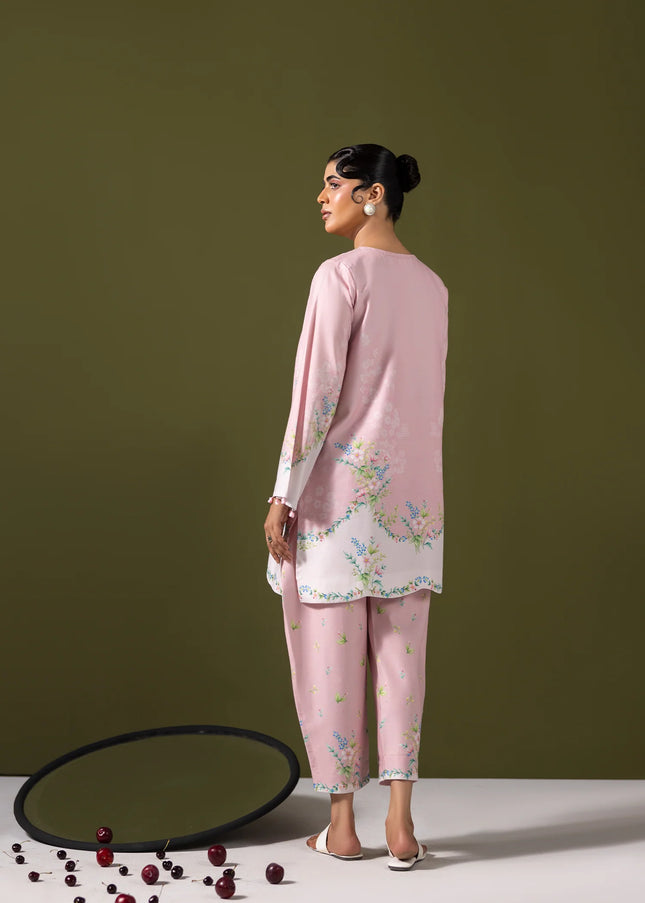 Amber Imran | Co-ords Printed Lawn - Pink Mist