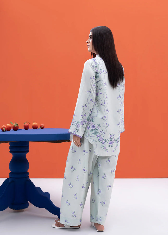 Amber Imran | Co-ords Printed Lawn - Frost