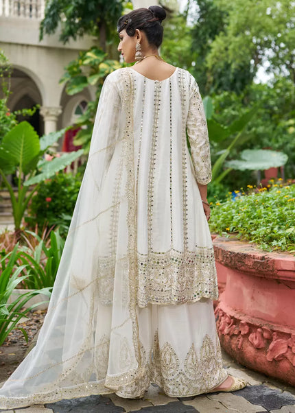 Chinnon Silk Embroidered Sharara Suit Series