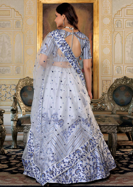 Offwhite Embroidered Lehenga Choli