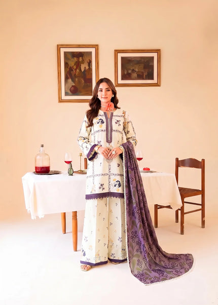 Faiza Faisal | Fnf Prints 2 - Whity Plum
