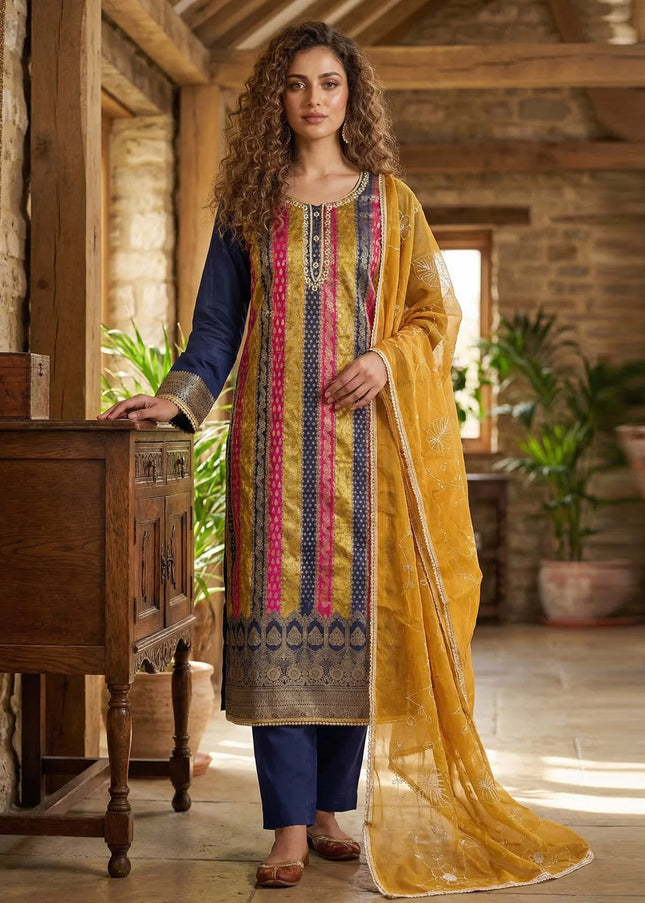 Viscose Printed and Weaved Pant Style Suit Series