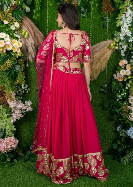 Pink Embroidered Lehenga Choli