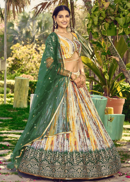 Sequins Embroidered Chinon Lehenga Choli