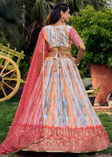 Sequins Embroidered Chinon Lehenga Choli
